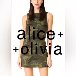 Alice + Olivia Camo Sleeveless Mini Dress – Size 2 - worn one time